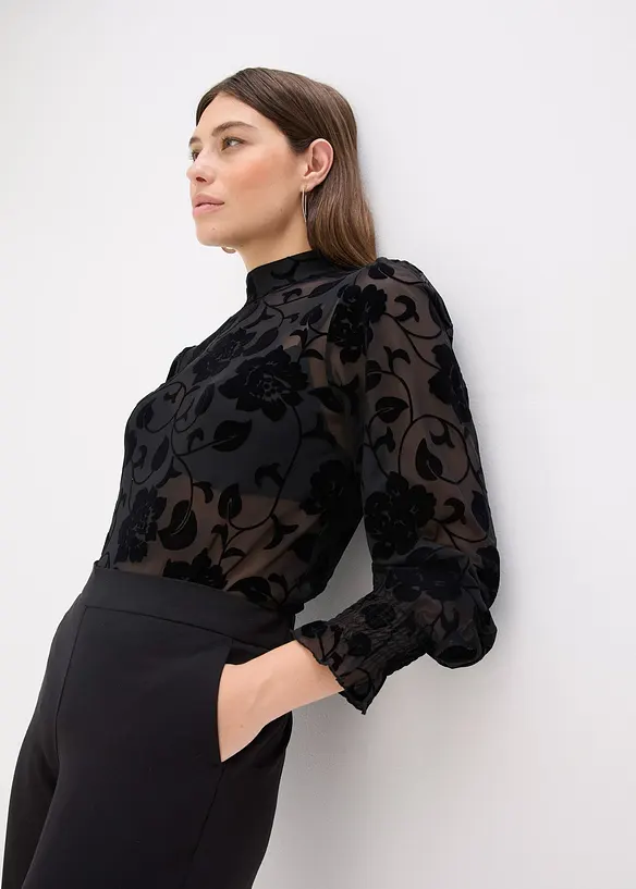 Licht transparante longsleeve, bonprix