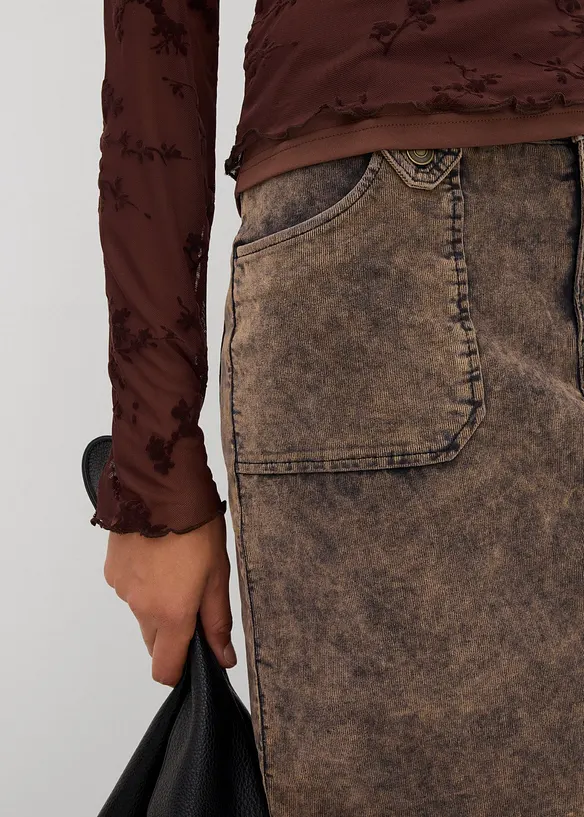 Longsleeve met flockprint, bonprix