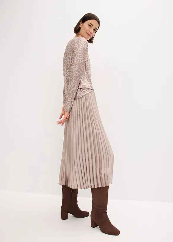 Shirt met glanzende luipaardprint, bonprix