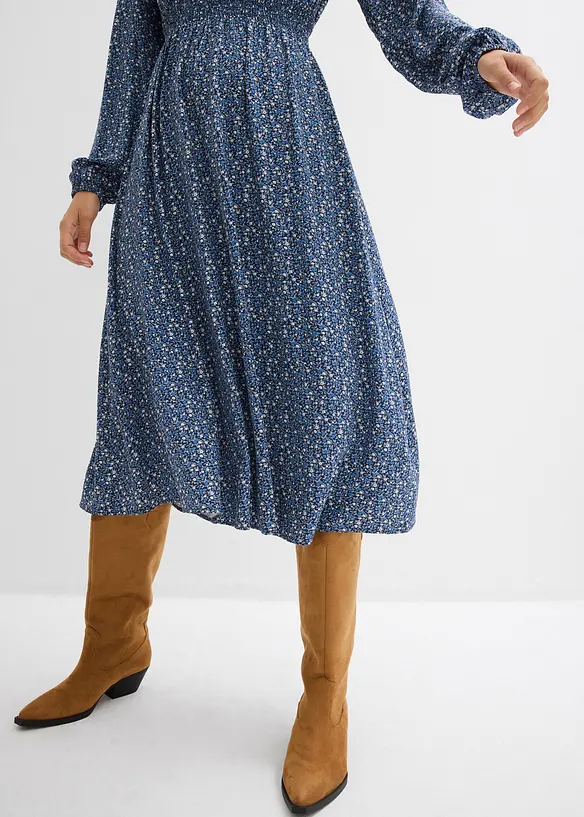 Midi jurk van soepele viscose, bonprix