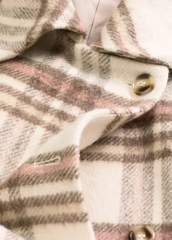 Lange oversized jas in een zachte wolmix, bonprix