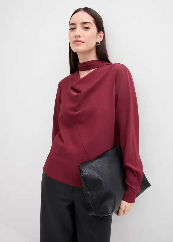 Licht glanzende shirtblouse, bonprix
