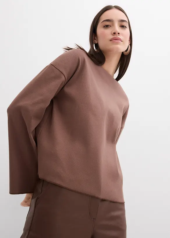 Geribde longsleeve, bonprix