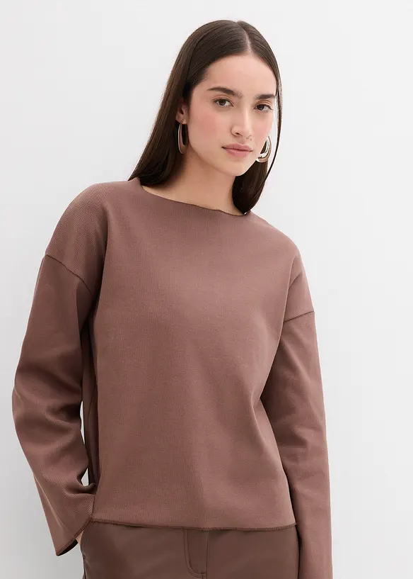 Geribde longsleeve, bonprix
