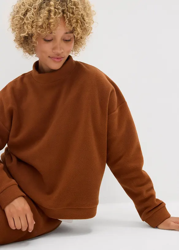 Fleece trui, bonprix