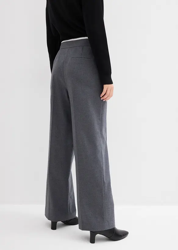 Wijde broek in een viscosemix, bonprix