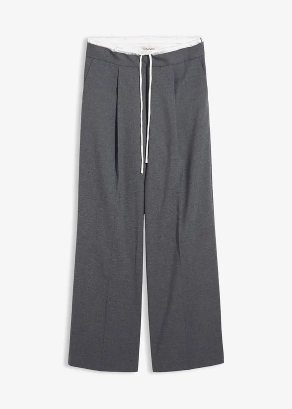 Wijde broek in een viscosemix, bonprix