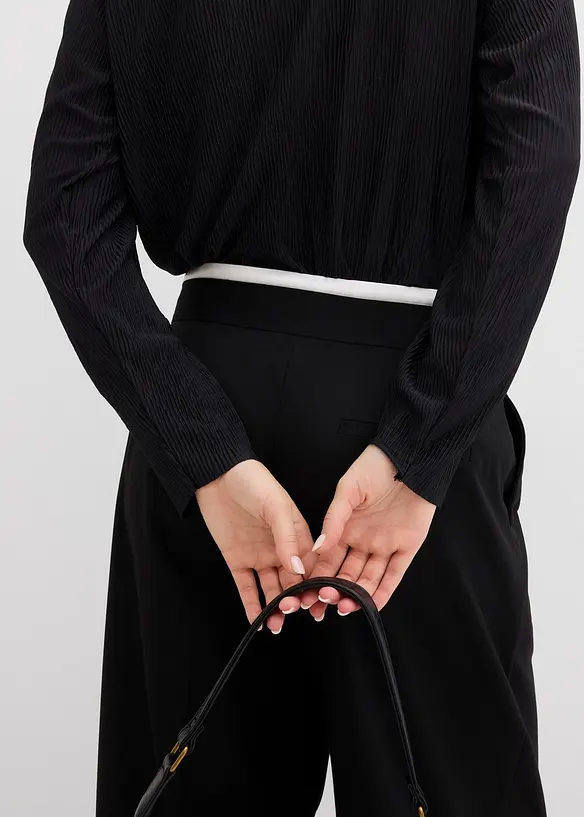 Wijde broek in een viscosemix, bonprix