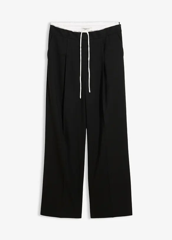 Wijde broek in een viscosemix, bonprix