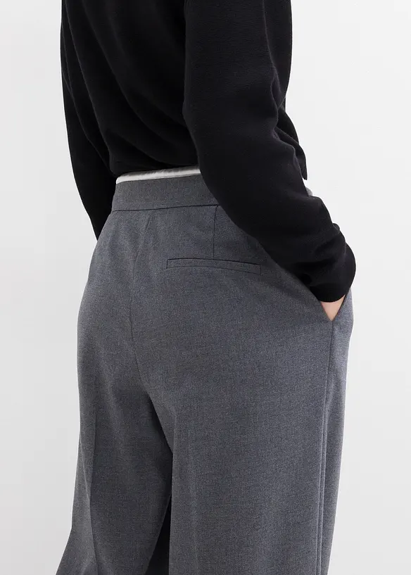 Wijde broek in een viscosemix, bonprix