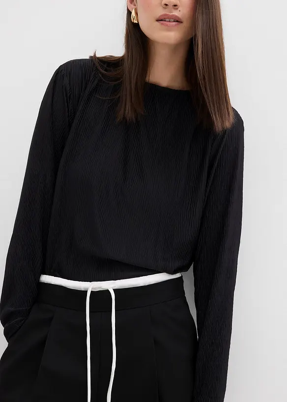 Wijde broek in een viscosemix, bonprix