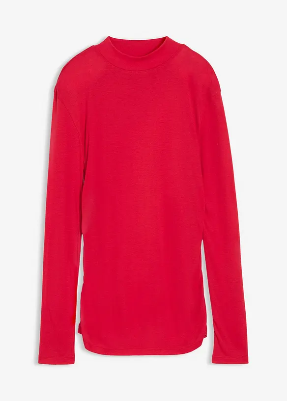 Geribd shirt met plooitjes, bonprix