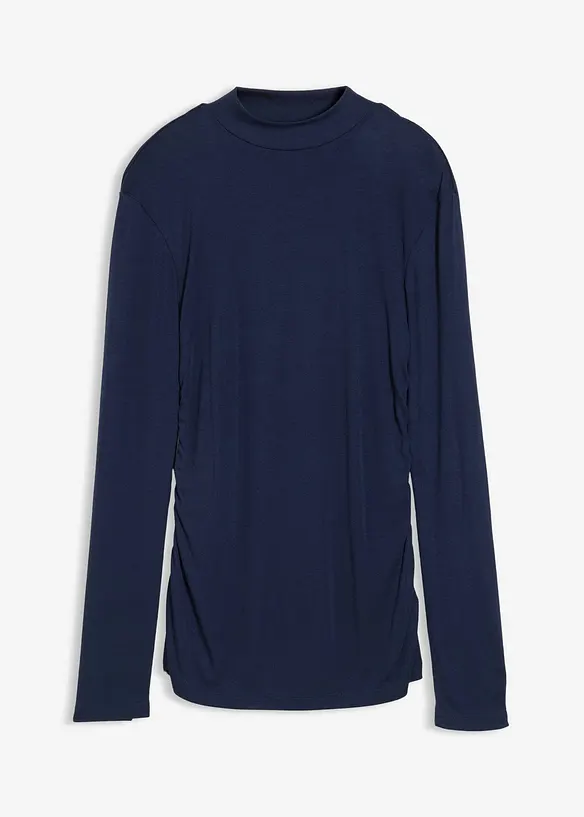 Geribd shirt met plooitjes, bonprix