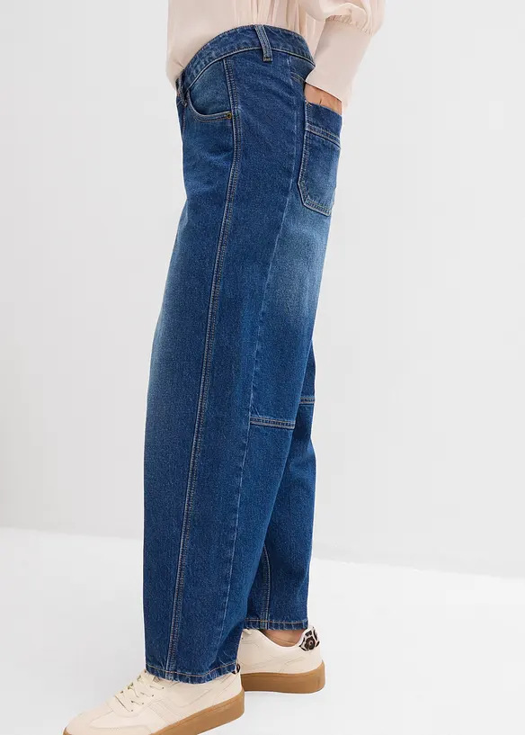 Barrel jeans mid waist, bonprix