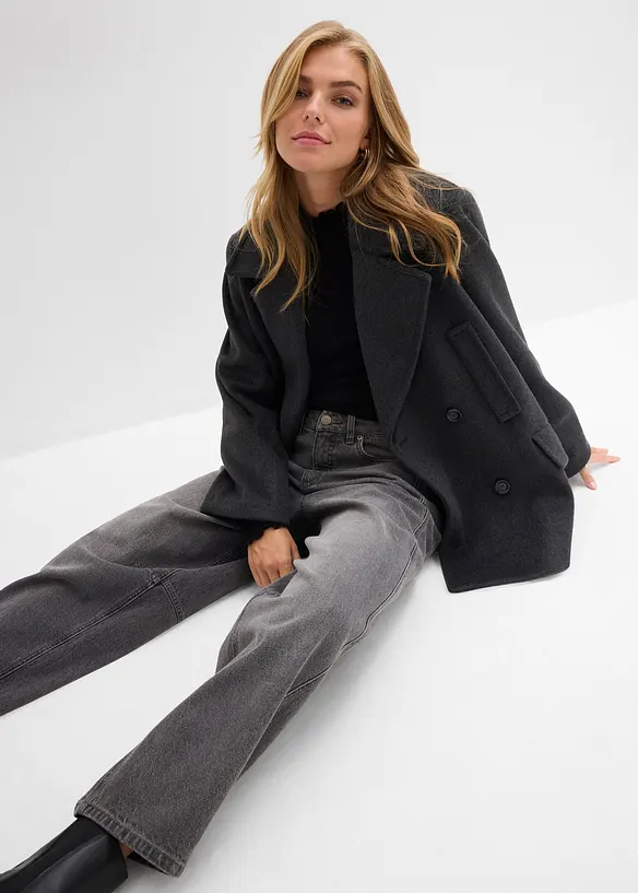 Barrel jeans mid waist, bonprix