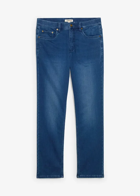 Classic fit sweat jeans met een comfortband, straight, bonprix