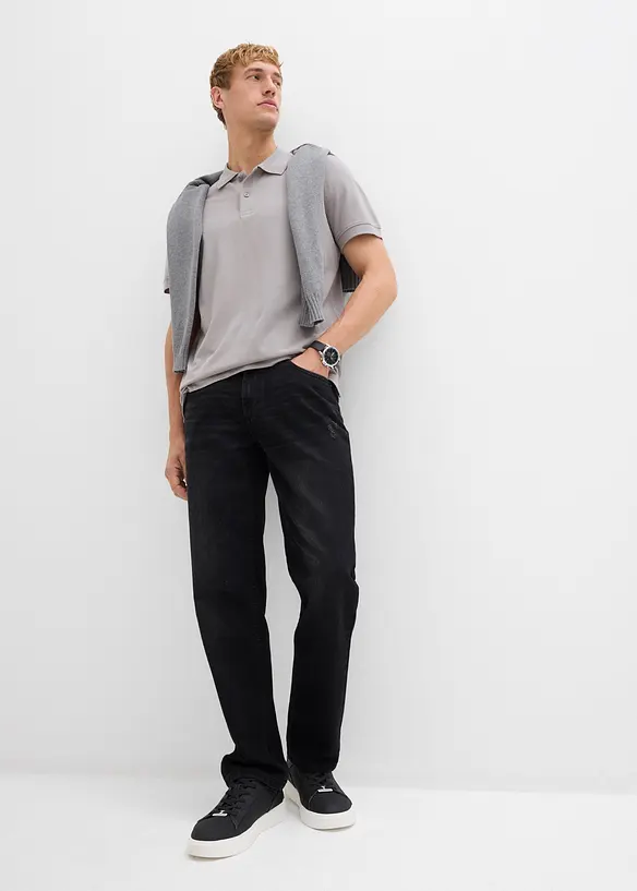 Regular fit jeans van puur katoen met een comfortband, straight, bonprix