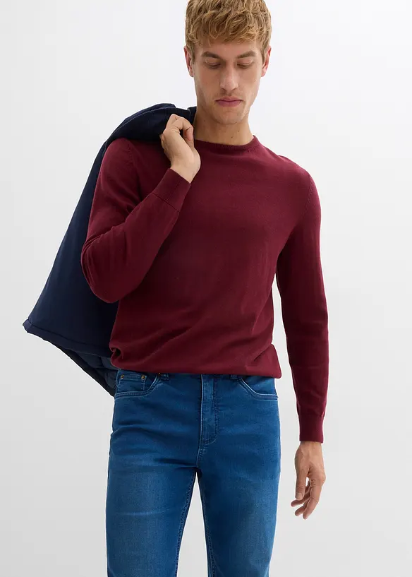 Classic fit sweat jeans met een comfortband, straight, bonprix