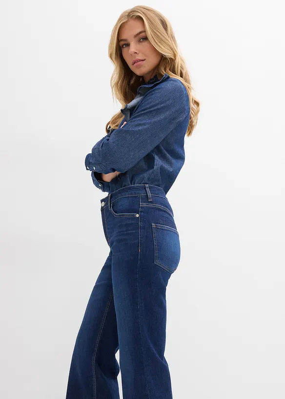 Flared jeans mid waist, bonprix