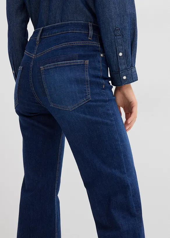 Flared jeans mid waist, bonprix
