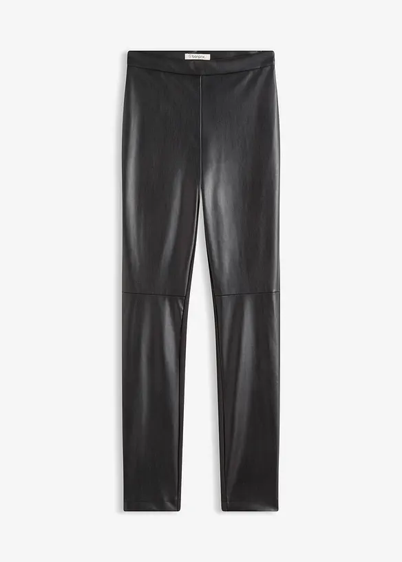 Imitatieleren broek in Punto di Roma mix, bonprix