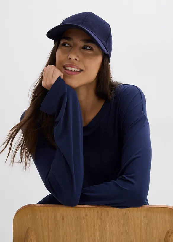 Oversized shirt in een soepele viscose-elastanmix, bonprix