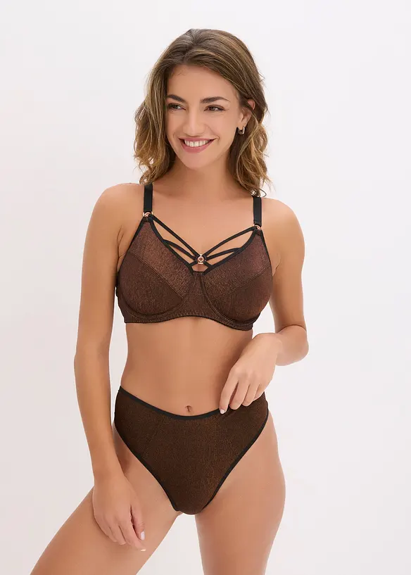 Maxi string van glanzend materiaal, bonprix