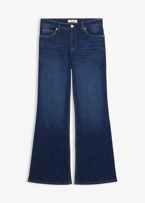 Flared jeans mid waist, bonprix