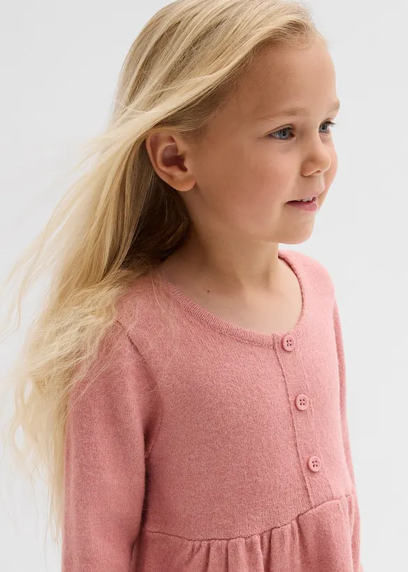 Gebreide jurk met decoratieve knoopsluiting, bonprix