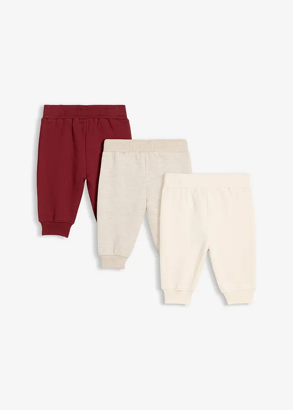 Baby sweatpants van biologisch katoen (set van 3), bonprix