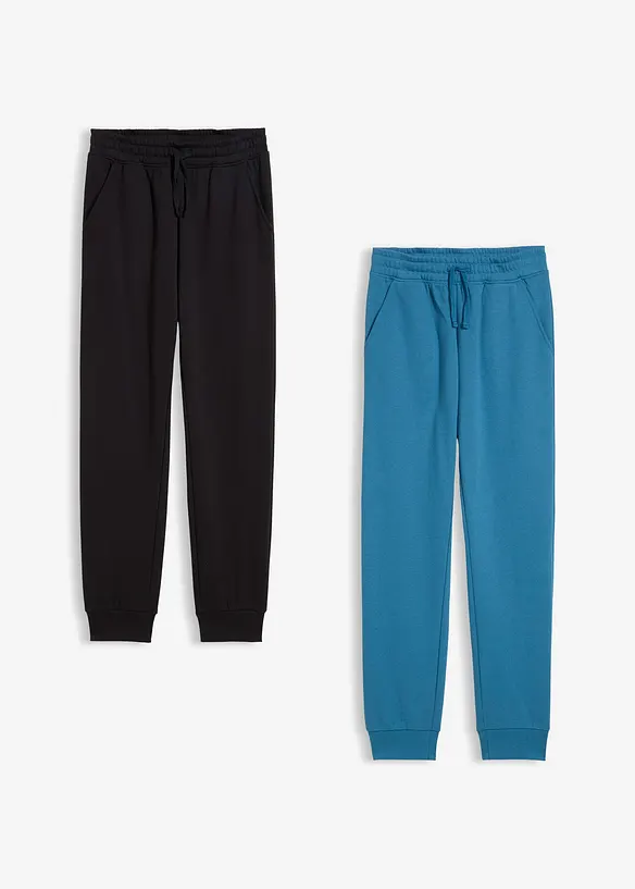 Joggingbroek van een zachte katoenmix (set van 2), bonprix