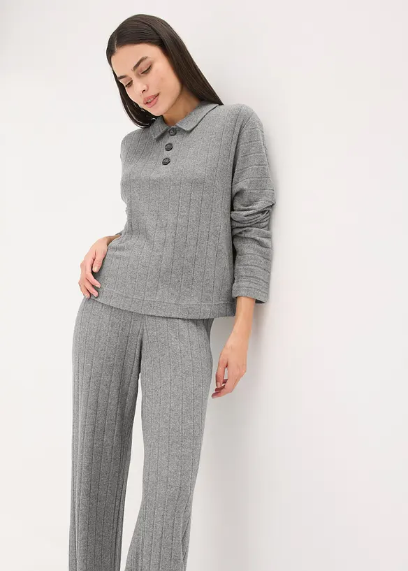 Oversized huispak van zacht ribmateriaal, bonprix