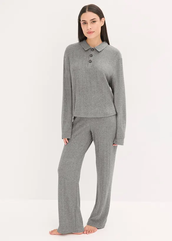 Oversized huispak van zacht ribmateriaal, bonprix
