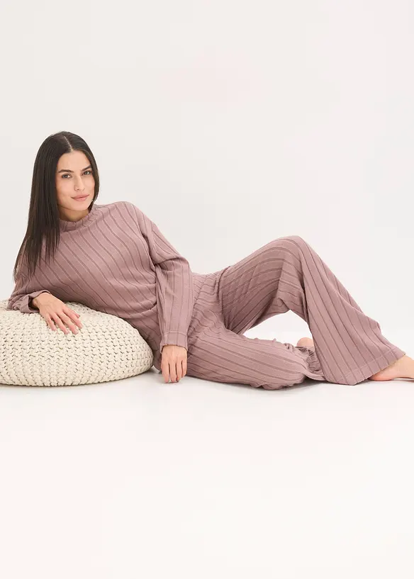 Oversized huispak van zacht ribmateriaal, bonprix
