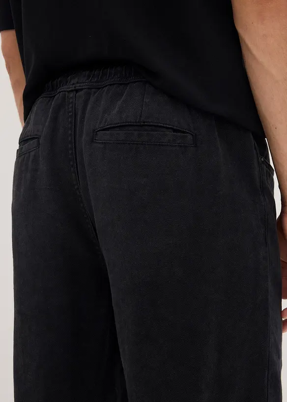 Relaxed Fit instapbroek van katoen-twill, tapered, bonprix