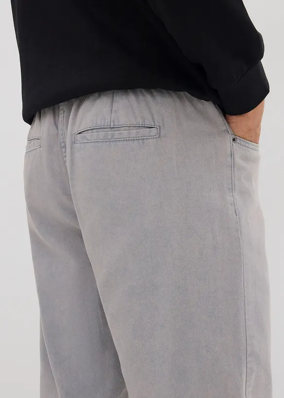 Relaxed Fit instapbroek van katoen-twill, tapered, bonprix