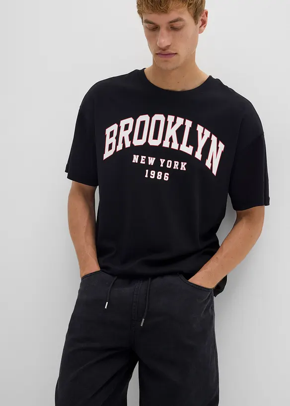 Relaxed Fit instapbroek van katoen-twill, tapered, bonprix