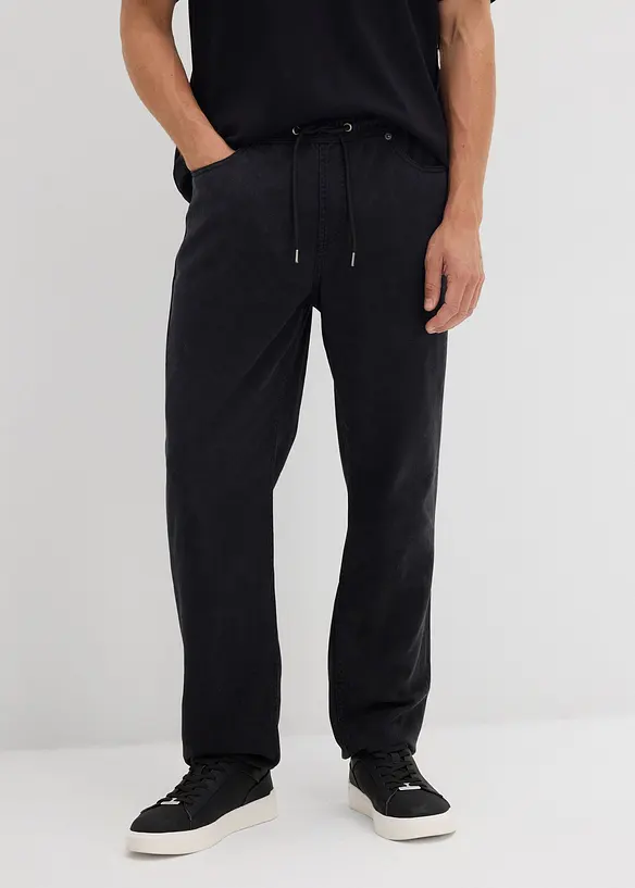 Relaxed Fit instapbroek van katoen-twill, tapered, bonprix