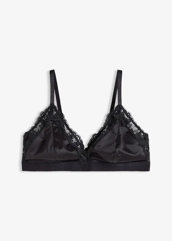 Bralette van glanzend materiaal, bonprix