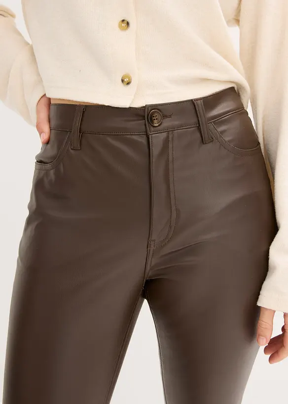 Imitatieleren broek, bonprix
