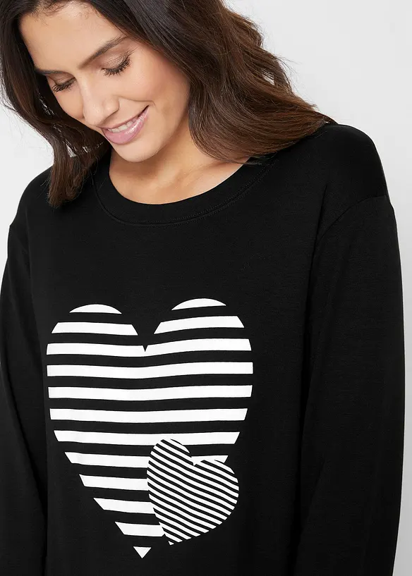 Katoenen longsleeve met print, bonprix