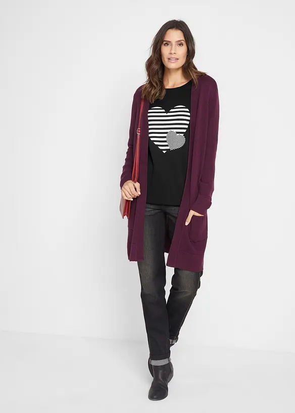 Katoenen longsleeve met print, bonprix
