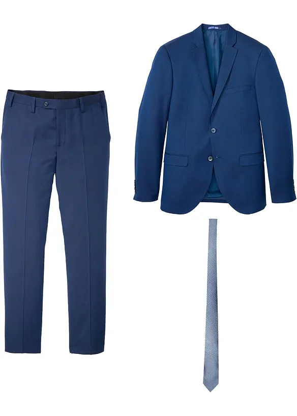 Pak met stropdas, slim fit (3-dlg. set), bonprix