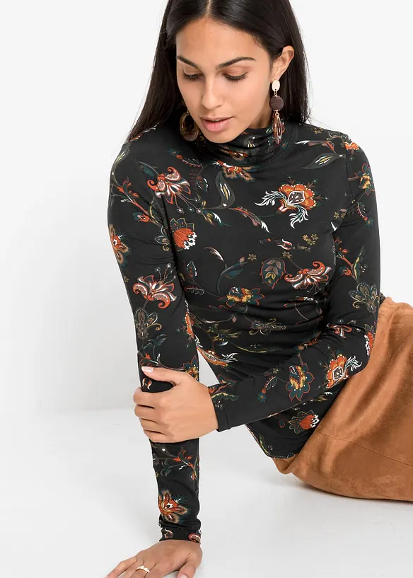 Longsleeve met rolkraag, bonprix
