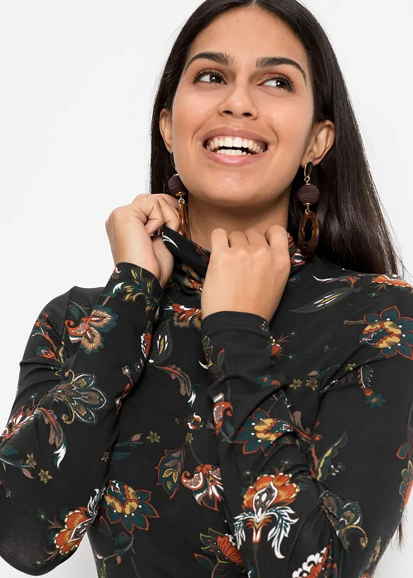 Longsleeve met rolkraag, bonprix