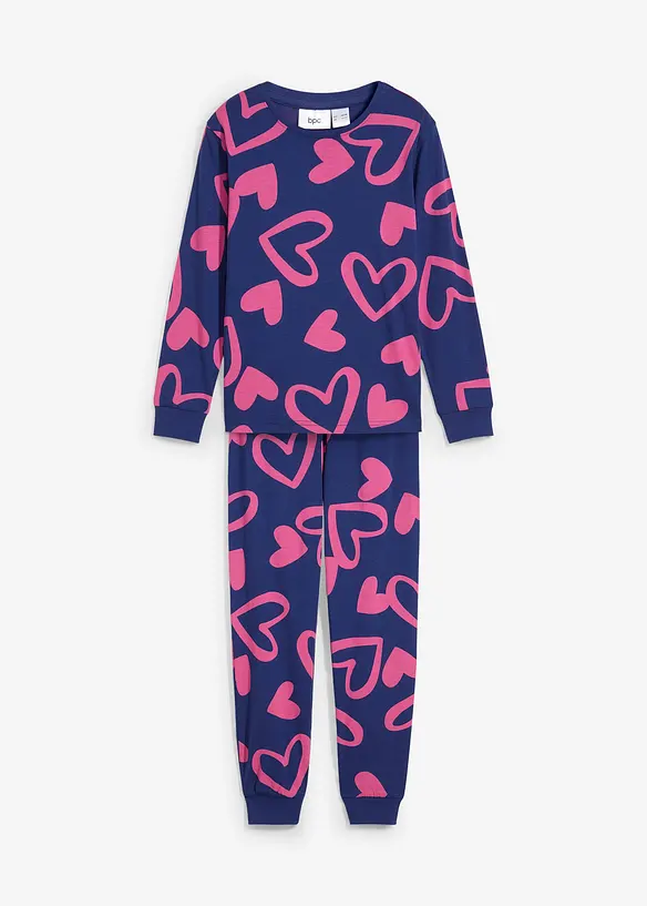 Meisjes pyjama met biologisch katoen (2-dlg. set), bonprix