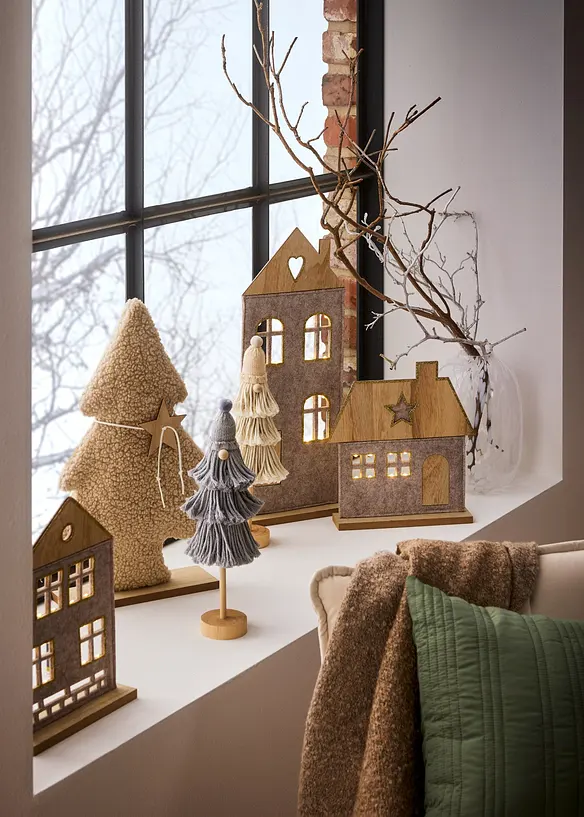 Decoratieve LED-huisjes (set van 3), bonprix
