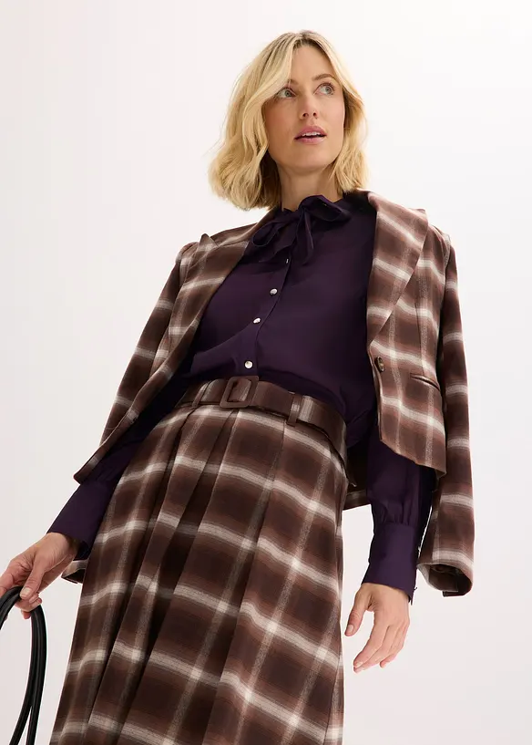 Chiffonblouse met afneembare strik, bonprix