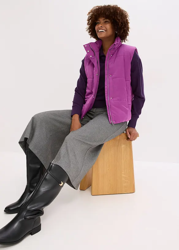 Bodywarmer met lichte glans, bonprix