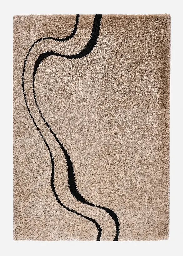 Hoogpolig vloerkleed met een modern patroon, bonprix